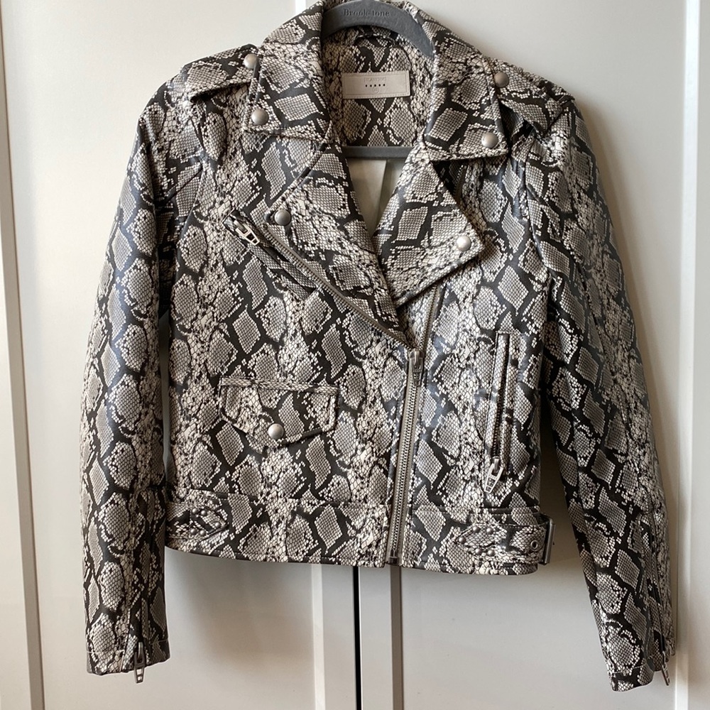 Blank NYC snake leather jacket